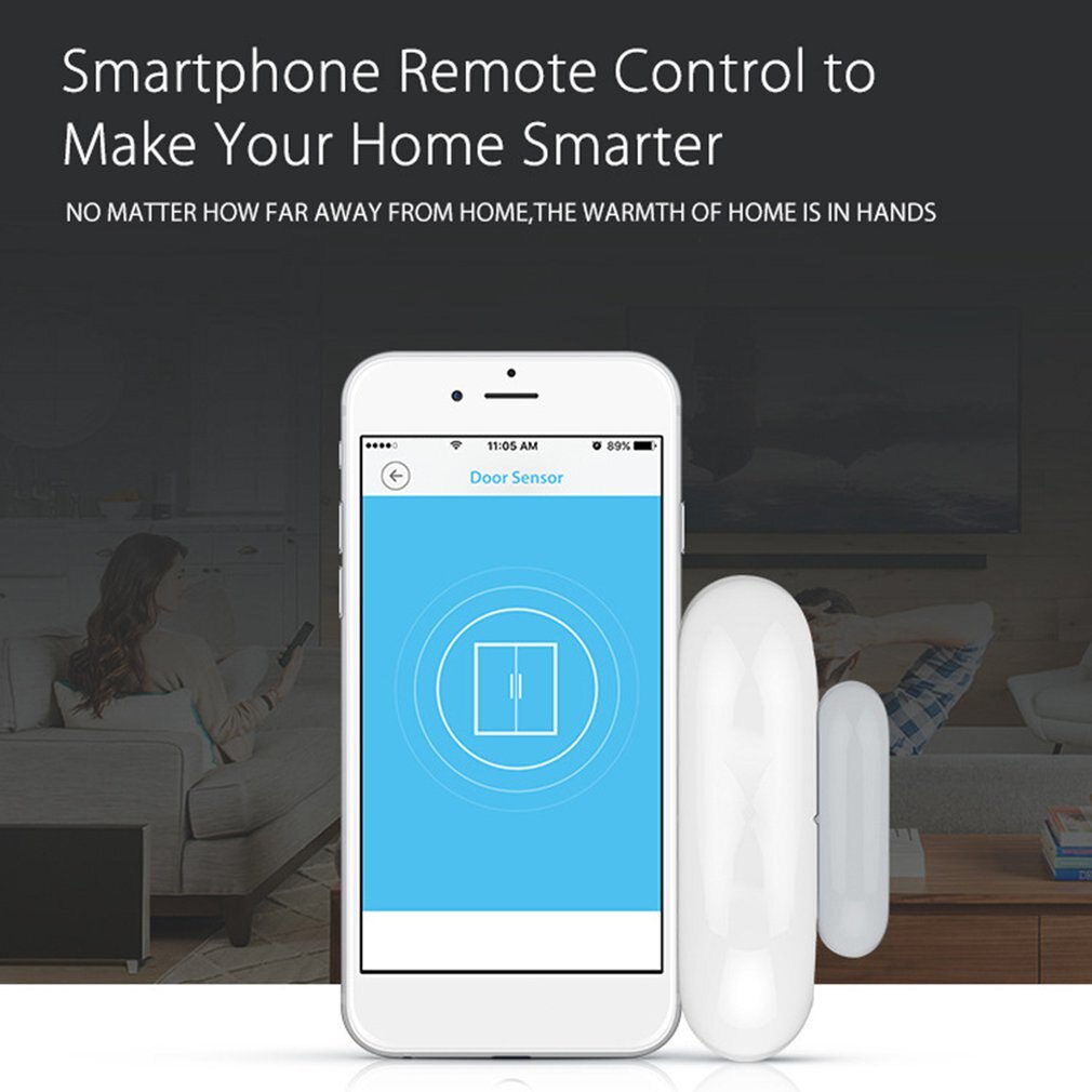 WIFI Wireless Smart Open Window Door Sensor Detect Door Home Alarm App Notification Alerts Phone Control Shippig