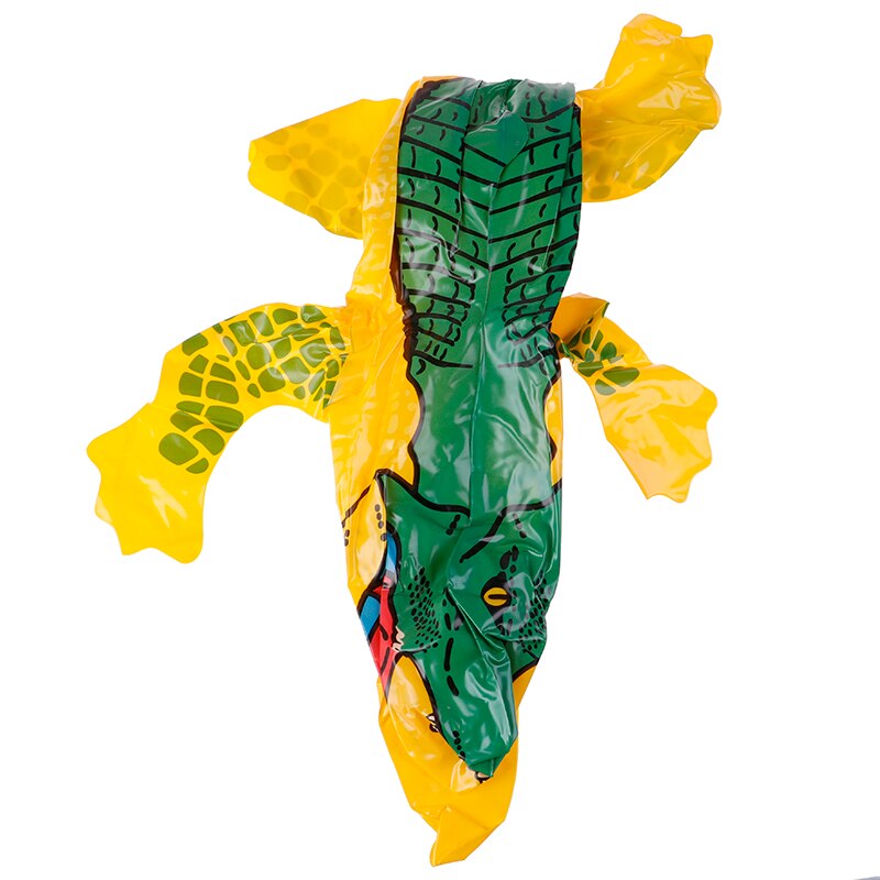 90Cm Opblaasbare Krokodil Blow Up Funny Water Speelgoed Krokodil Speelgoed Alligator Ballon Voor Zomer Strand Zwembad Opblaasbaar Speelgoed