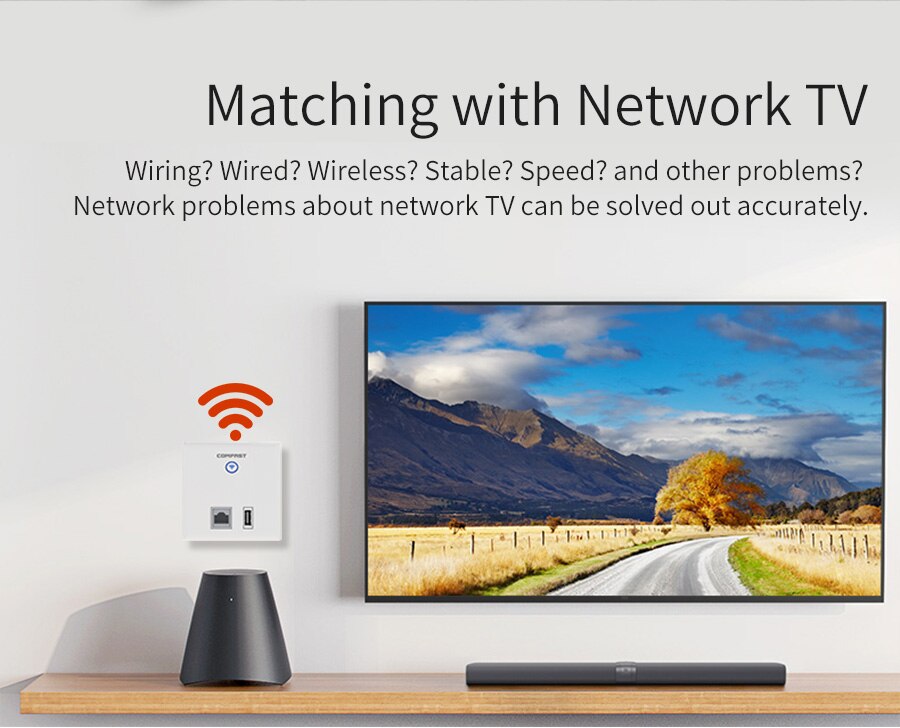 300Mbps In Wall AP WIFI Router Access Point for hotel WiFi Project Support PoE VLAN Access Controller System and USB Charge