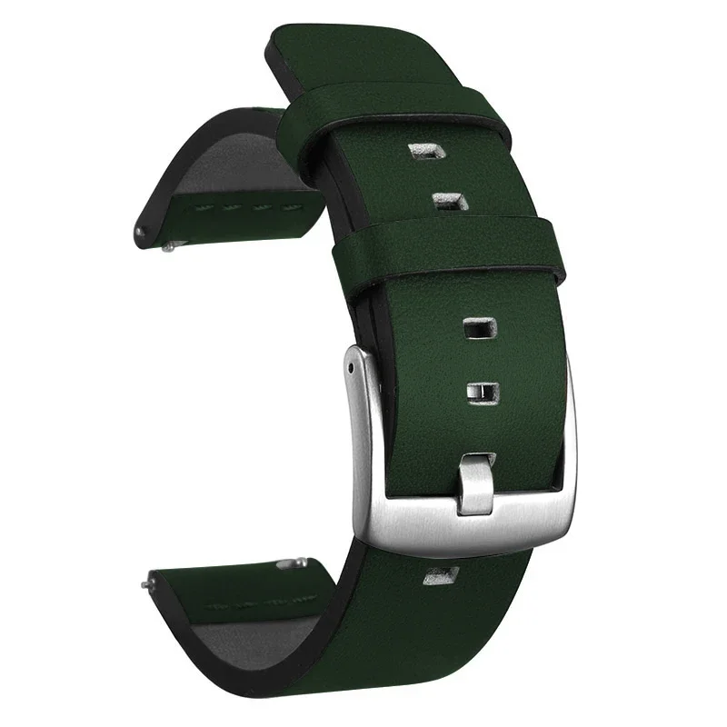 20mm 22mm Leather Band for Samsung Galaxy Watch 7 6 5 4 5Pro 6Classic 18mm 24mm Strap for Huawei Watch GT5 Pro 46mm