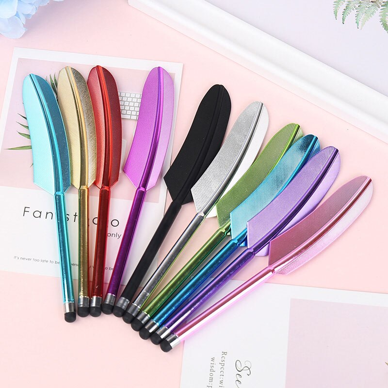 Unique Feather Capacitor Pen For Ipad Tablet Phone Stylus Condenser Stylus For IPhone6s 7 8 Xs Max