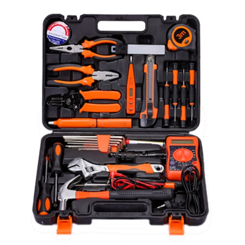 29Pcs Electrician&#39;s Tool Kit Household Repair Hand Tool Set With Portable Toolbox For Home Electrician Maintenance