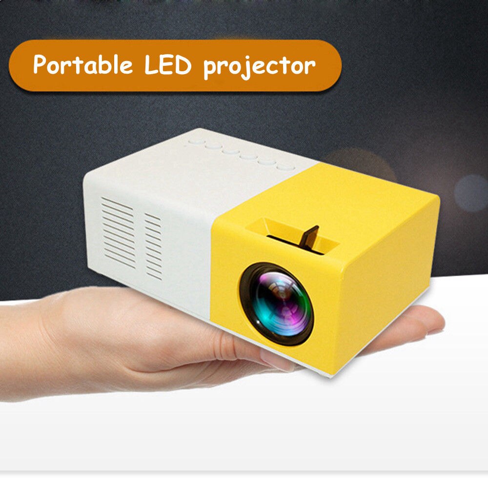 Tragbare J9 1080P Mini Projektor Heimkino Kino Multimedia mit Accessorices VGA Kabel USB HDMI