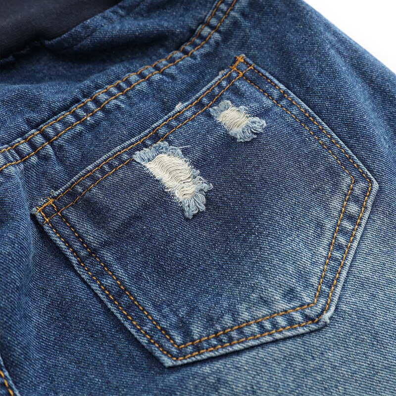 Niedrigen Taille Denim Mutterschaft kurze Hose Sommer Kühl Zerrissene Jeans Für Schwangere Frauen Kleidung Mit Tasche Hosen Schwangerschaft kurze Hose