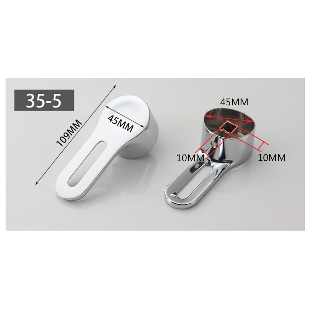 Kit poignée de robinet universel de remplacement poignée de levier en métal pour mitigeur robinet 25mm 35mm 40mm cartouche avec bouton et ensemble: 35-5