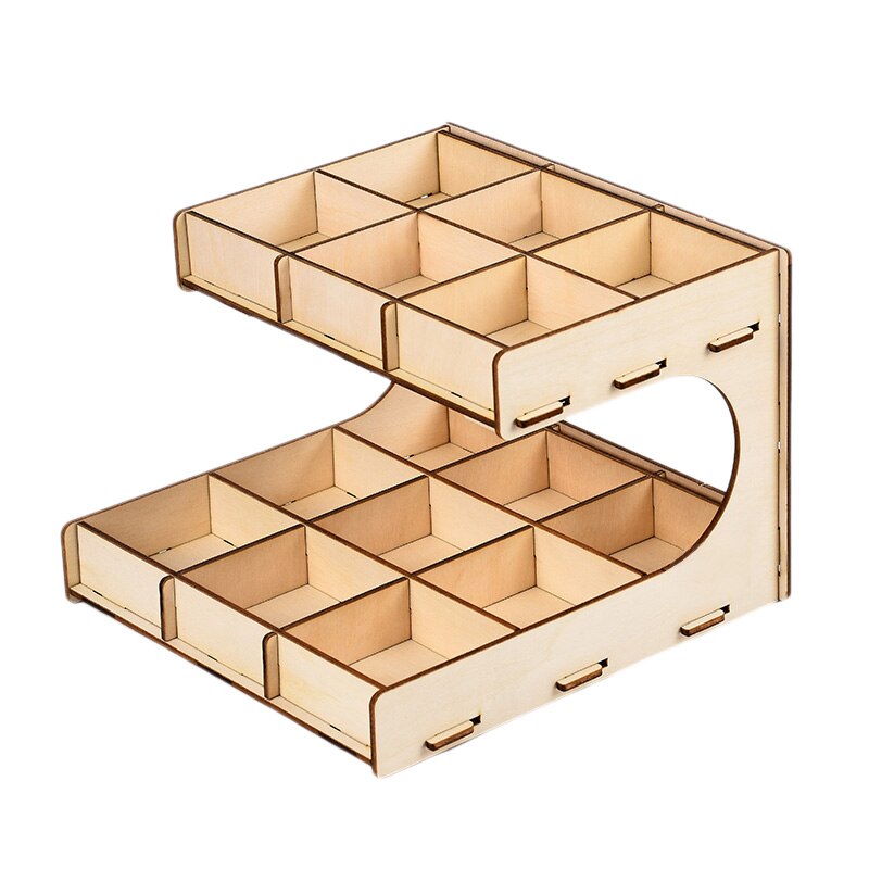 DIY Multifunctional Wooden Model Organizer Tools Storage Box
