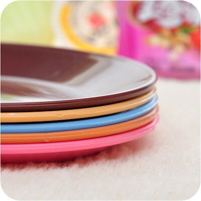 Plato de plástico para cocina, plato de plástico para fruta postre, inastillable, 13CM