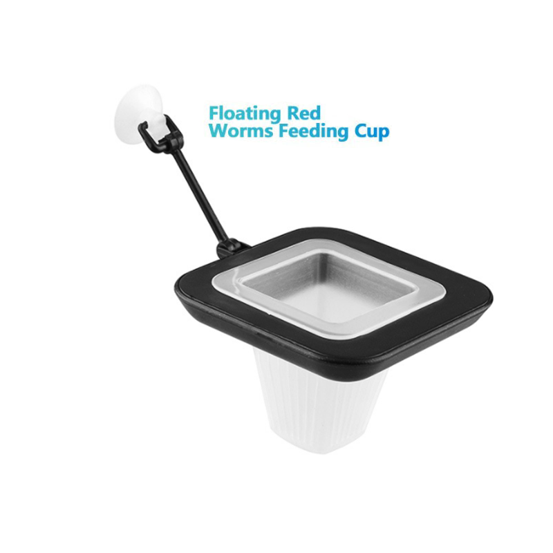 Alimentador automático de plástico con ventosa para acuario, alimentación de gusano rojo, cono de tanque de peces, comida viva, cesta de tolva cónica, 1 ud.: Verde