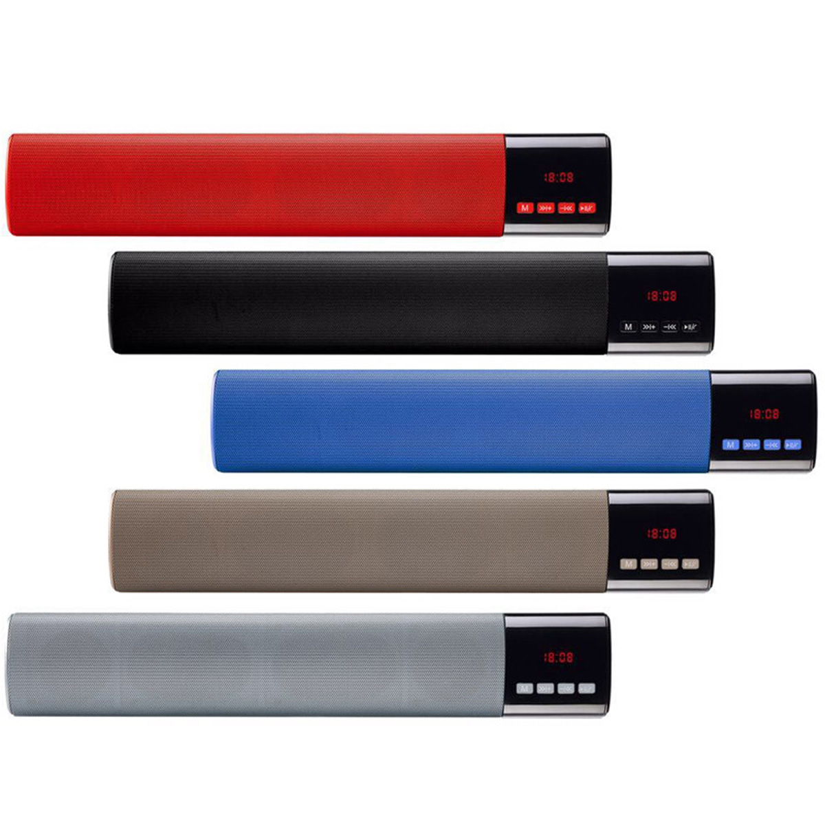 Hjemme-tv pc bluetooth soundbar høyttaler bærbar trådløs subwoofer 3d surroundhøyttalere hifi støtte fm radio klokke tf usb