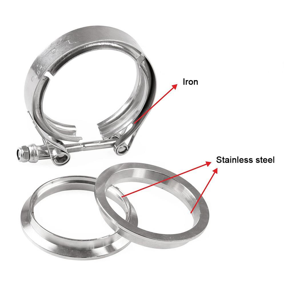 Universal 3-inch Stainless Steel Hose Flange Clamp 304 V-clamp Pipe Hoop Car Modified Exhaust Pipe V Clamps Kits