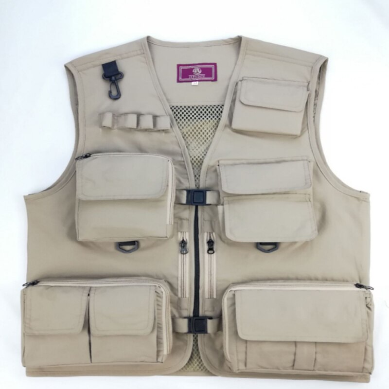 Fishing Jacket Quick-drying Mesh Vestt Multi-Pocket Mesh Vest Outdoor Vest Multi Pocket Summer Mesh Vest: 2 / M