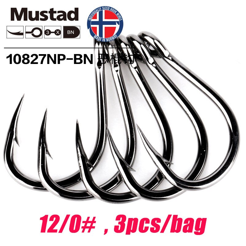 Mustad norge opprinnelse havfiskekrok superkraft stor størrelse sirkel fiskekroker ,1#-12/0#,10827np- mrd: 12-0