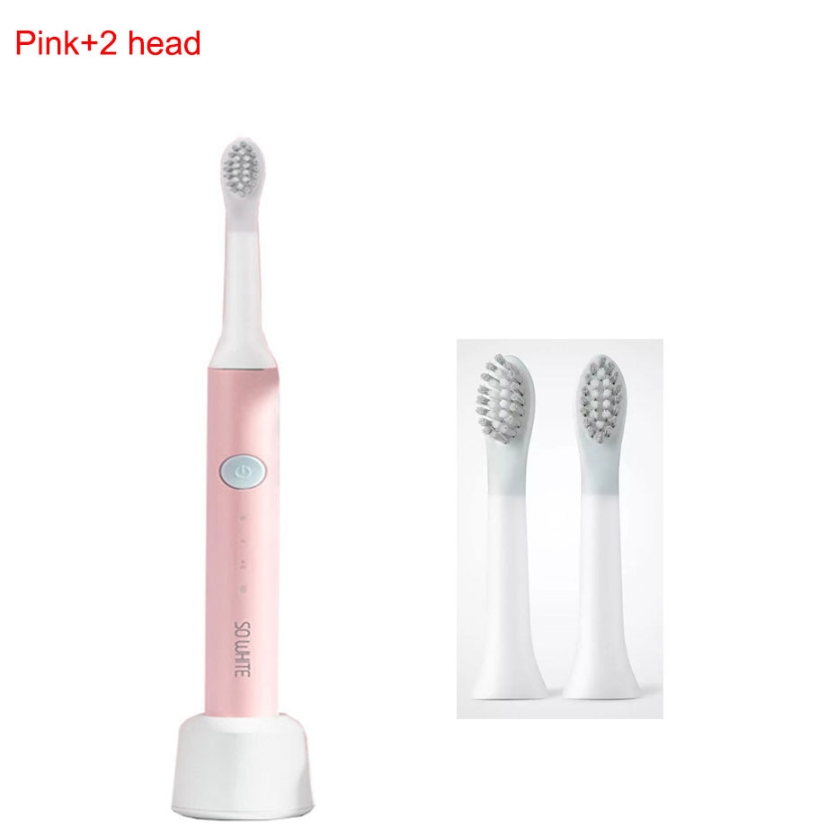 SOOCAS Electric Toothbrush Ultrasonic Tooth Brushes Electric Head EX3 Teeth Whitening And Cleaning Xiaomi Ecological Product: Pink and 2 head