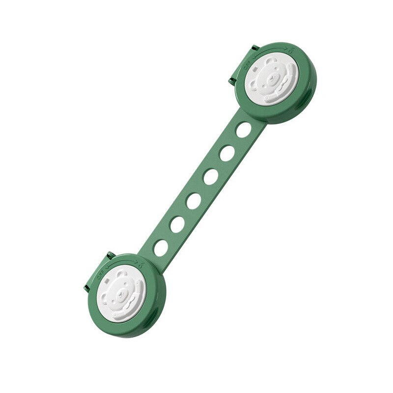 1 pz protezione di sicurezza per bambini blocco dell'armadio per bambini protezione di blocco in plastica dei bambini chiusura dai cassetti delle porte: green