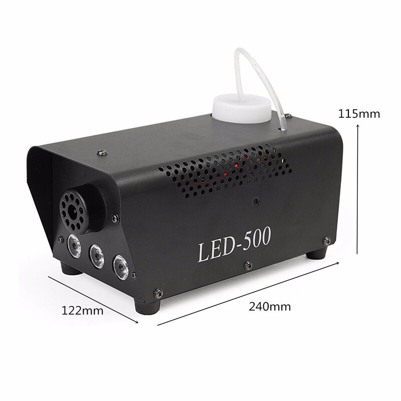 Contrôle sans fil Led 500W brouillard fumée Machine à distance rvb couleur éjecteur de fumée Led Dj fête scène lumière fumée lanceur ue Plug