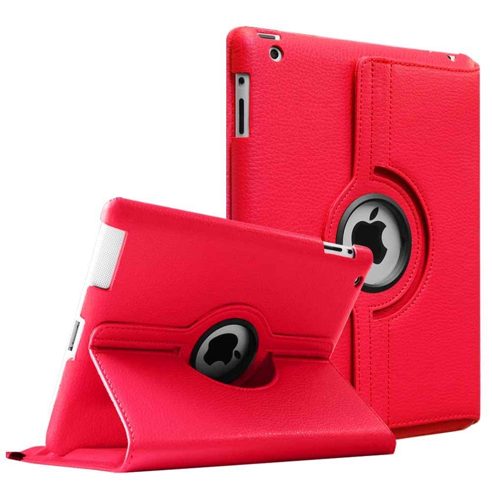 Funda para iPad 2, 3, 4, 360 grados, funda de piel sintética giratoria para Apple iPad 2, 3, 4, fundas con soporte, Smart Tablet A1395, A1396, A1430