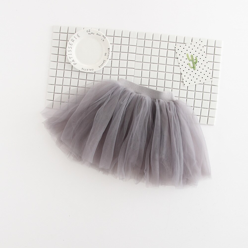 Baby pige net slør nederdel børn sød prinsesse tøj fødselsdag småbørn bold kjole fest kawaii tutu nederdele: G / 3t