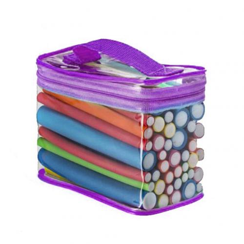 42Pcs Mixed Size Soft Hair Curler Roller Curl Hair Bendy Rollers DIY Magic Hair Curlers Tool Styling Rollers Sponge Hair Curling: purple