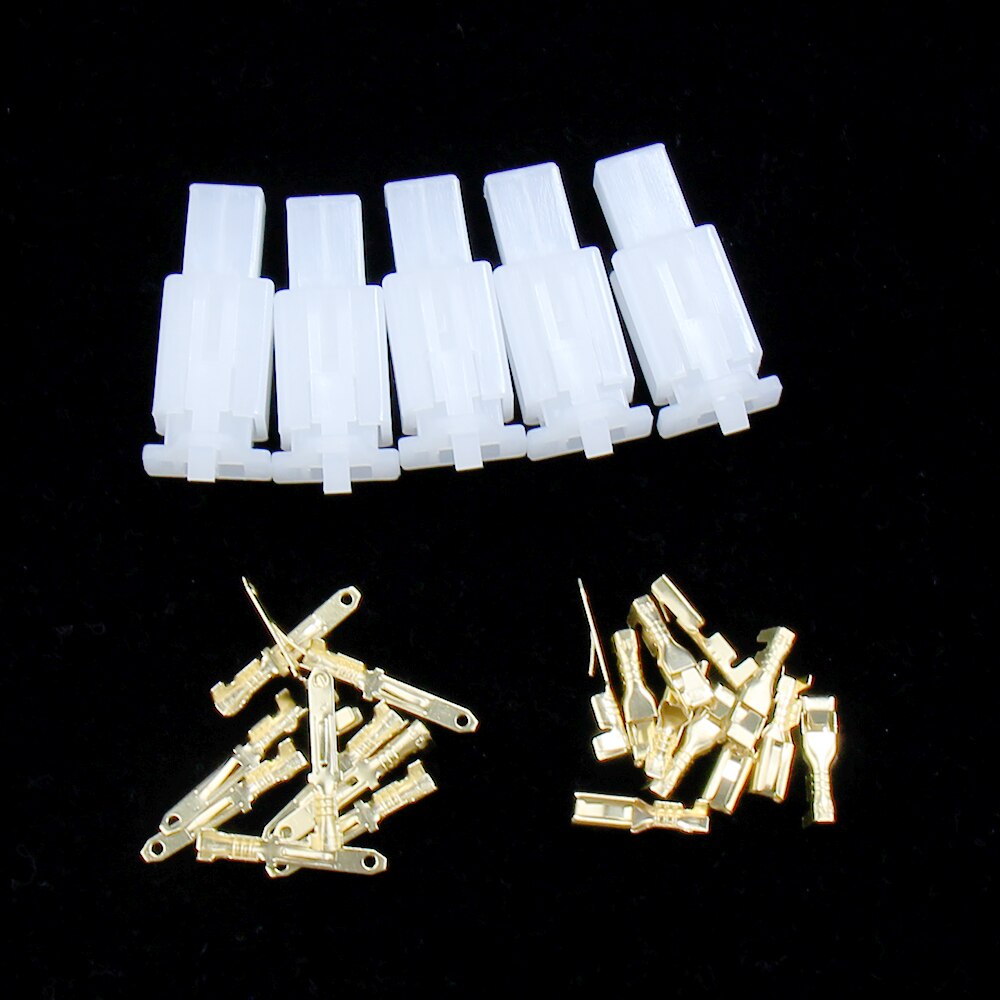 2pins Plug Male To Female Wire Connector Electrical 2P Wiring Connectors Cable Socket With Fixed 2.8mm Terminal For Car Boat: 7021A-2.8 5Sets