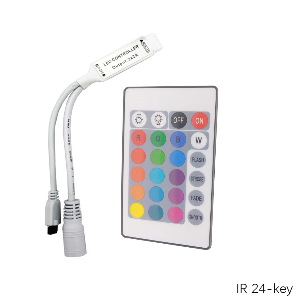 Led Controller 24 Toetsen Led Ir Rgb Controler Led Verlichting Controller Remote DC12V 6A Voor Rgb 2835 3528 5050 Led strip: MINI Controller
