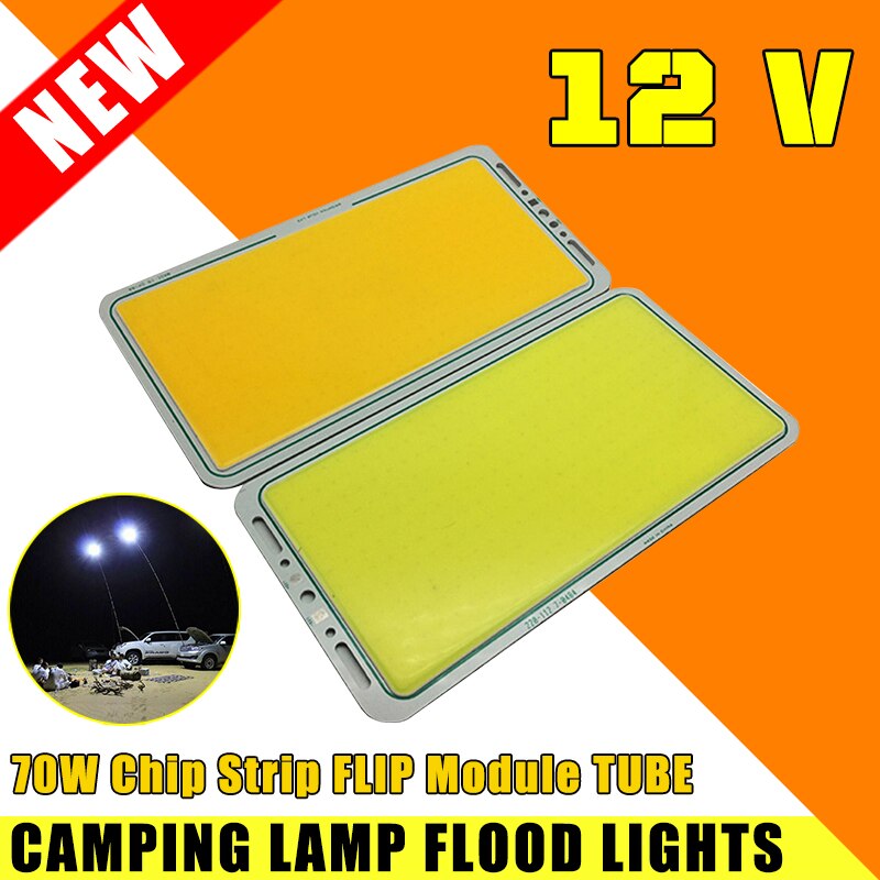 70W Cob Led Panel Licht Chip Strip Flip Module Buis Camping Lamp Schijnwerpers