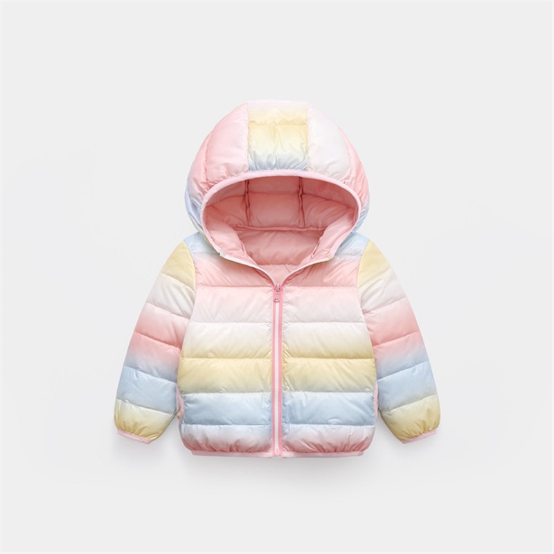 filles bébé vêtements garçons automne et hiver enfants doudoune garçons et filles arc-en-ciel doudoune veste