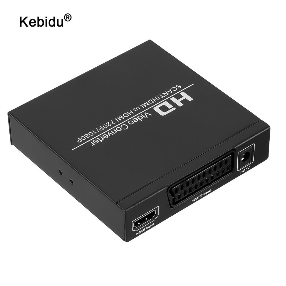 Kebidu Full Hd 1080P Digitale Scart Hdmi Naar Hdmi Converter High Definition Video Converter Eu/Us Power Plug adapter Voor Hdtv Hd