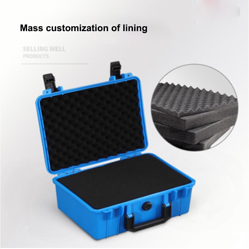 Protective case plastic case multi-function toolbox instrument box equipment packing tool case parcel post with pre-cut foam