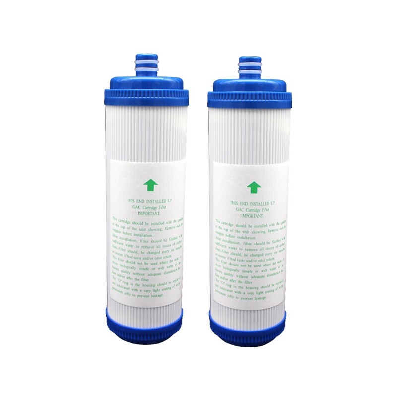 2 Stuks 10-Inch 10 "Waterzuiveraar Kokosnoot Actieve Kool Filter Met Platte Druk Socket Udf filter