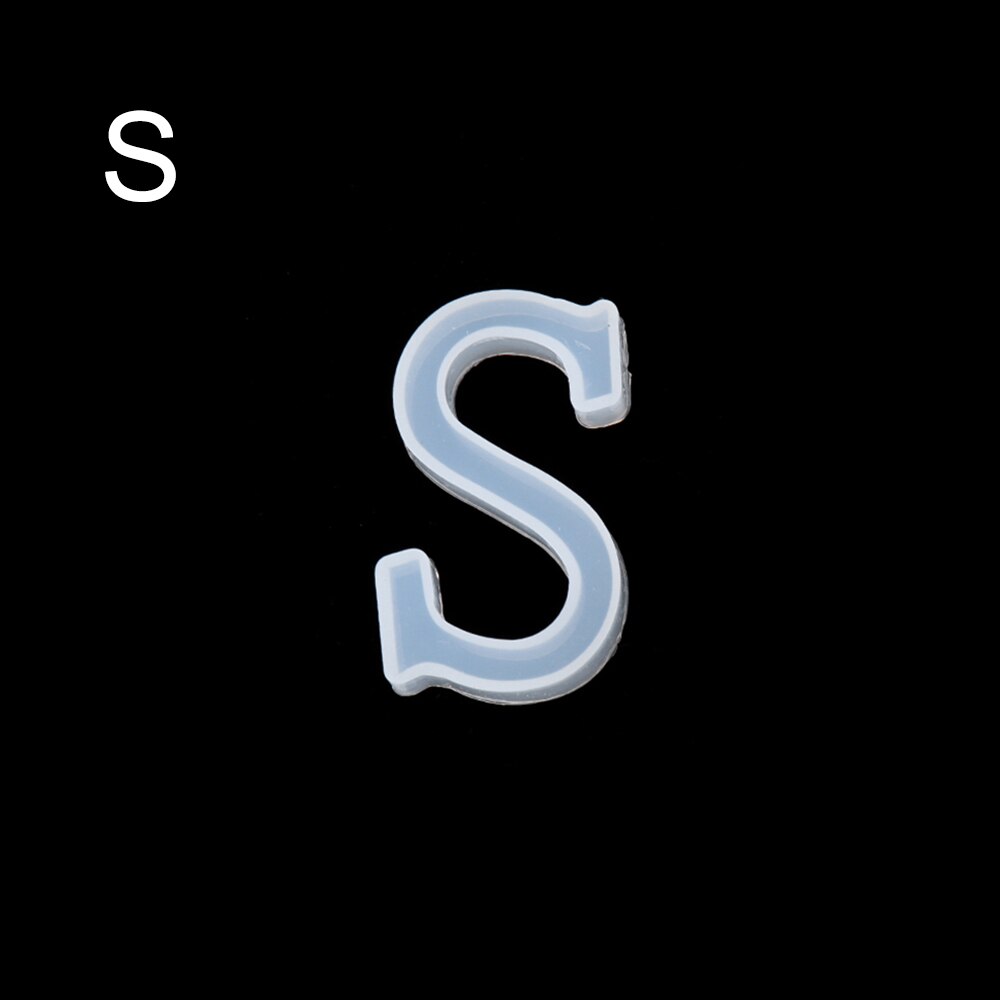 Thuis handgemaakte mal az alfabet engelse letters siliconen mal knutselen sieraden maken diy transparante epoxyhars mallen voor sieraden: S