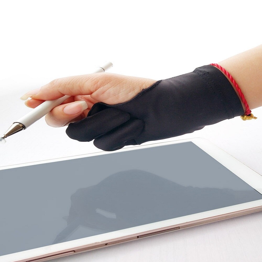10Pcs Two Finger Tablet Stylus Pen Gloves Anti-Touch For Drawing Paiting Sweat-proof Anti-fouling Unisex Painting Glove