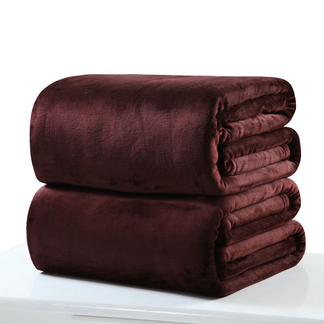 Nuttig Super Zacht Flanel Effen Sprei Deken Gooit Fleece Deken Manta Coberto Voor Slaapbank Auto Kantoor: 70x100cm / coffee