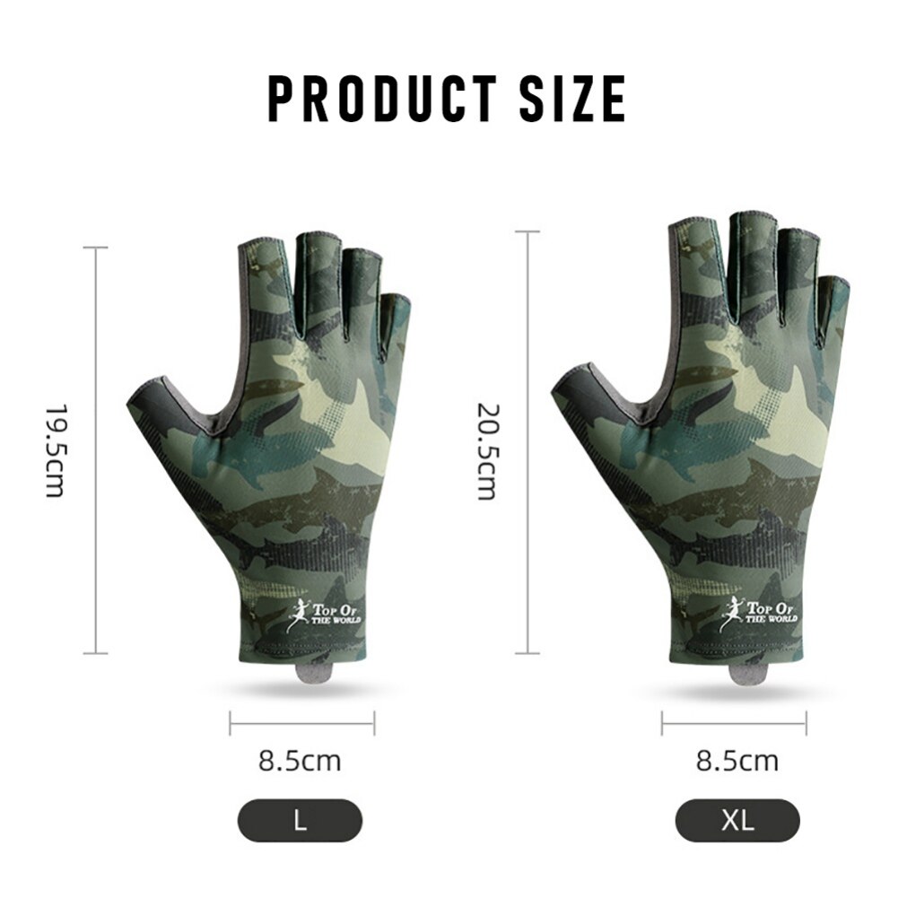 Gants de pêche pour l&#39;extérieur, Protection contre le soleil, Protection UV, sans doigts, pour le kayak et l&#39;aviron