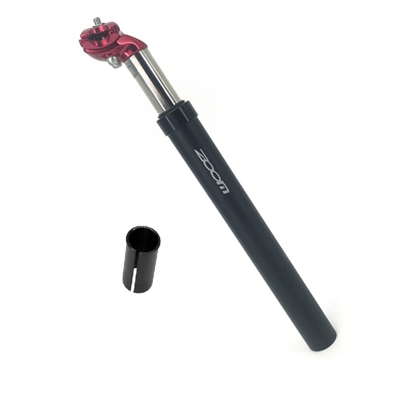 ZOOM Suspension Bike Seatpost Dropper Mountain Bike Shock Absorption Damping Seatpost 30.4mm x 350mm with Seatpost Adapter