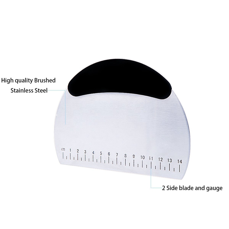 Pastry Cutter & Dough Scraper Set,Stainless Steel Multipurpose Scraper/Pizza Dough Blender/Chopper-Premium Kitchen Pastry Set