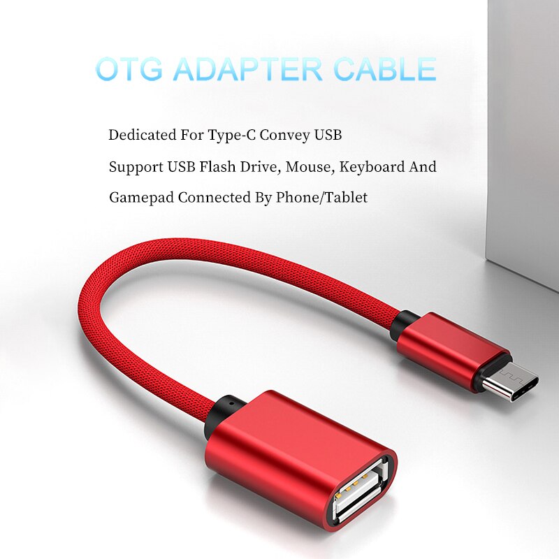 Cable adaptador OTG tipo C USB 2,0 A hembra A tipo C macho para Samsung, Huawei, Xiaomi, teléfono inteligente, tableta, unidad Flash de datos