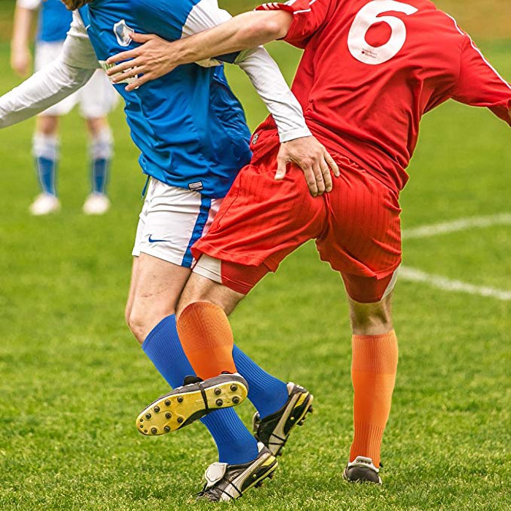 Voksen fodbold sokker lange mandlige fortykkelse håndklæde bund sportsstrømper skridsikker sved træning fodbold fodbold strømper