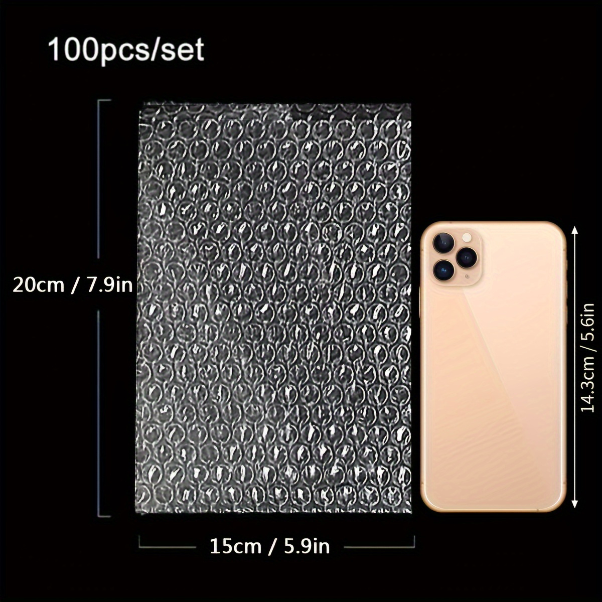 100pcs Cushion Wrap Pouches, Bubble Pouches, Bubble Out Wrap Bags, Bubble Bags, Bubble Bags For , Bubble Sleeves: Pink