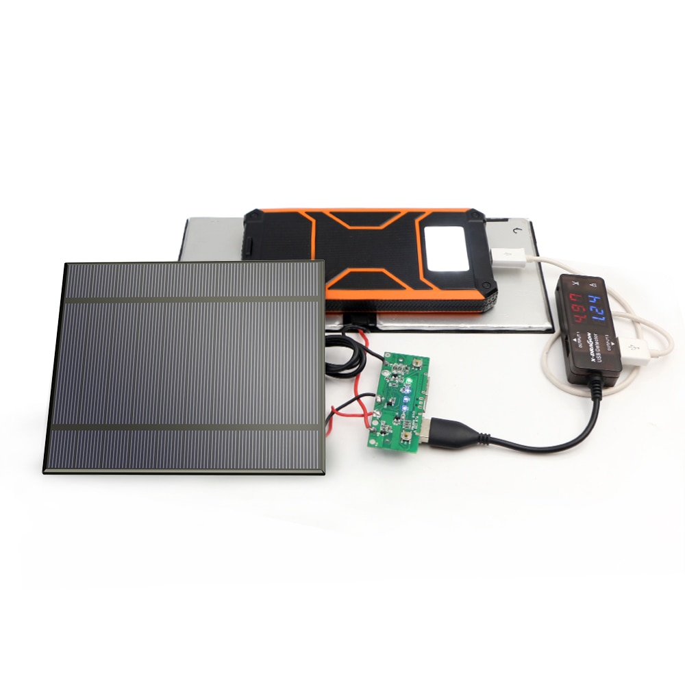 2PCS 2.5W 5V / 500mAh Mini DIY Solar Panel Battery Charger Kit Mini Encapsulated Solar Cell Epoxy for Battery Power LED