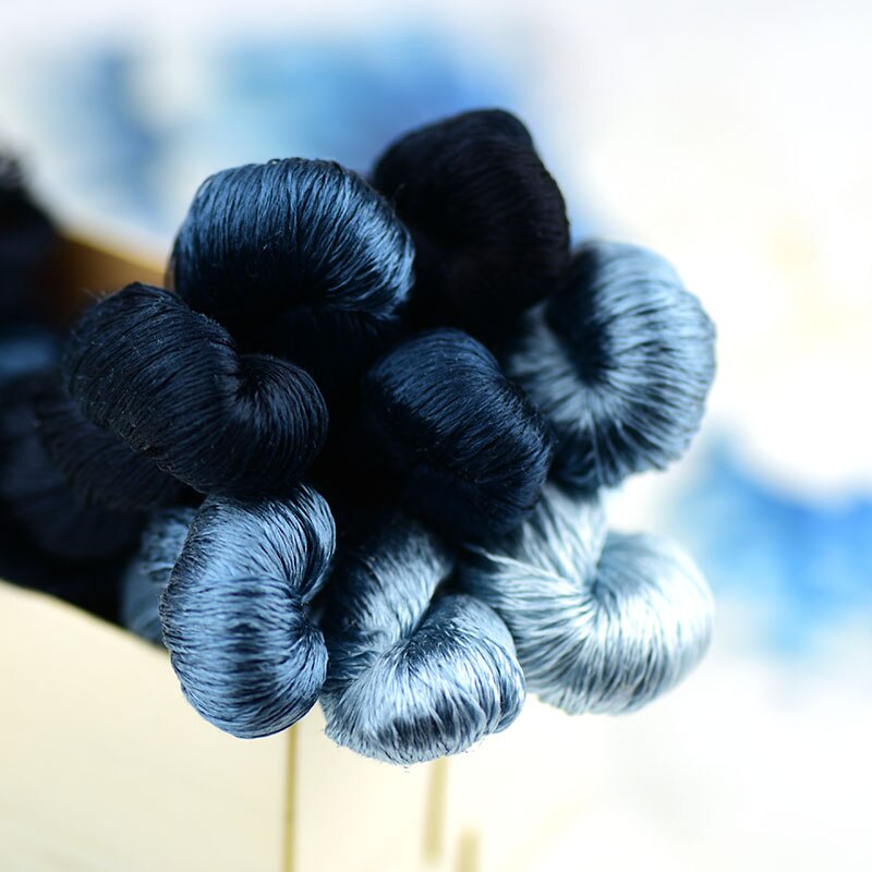 silk embroidery thread / 100% silk thread /hand embroidery embroider cross stitch/indigo series/8 gradient colors