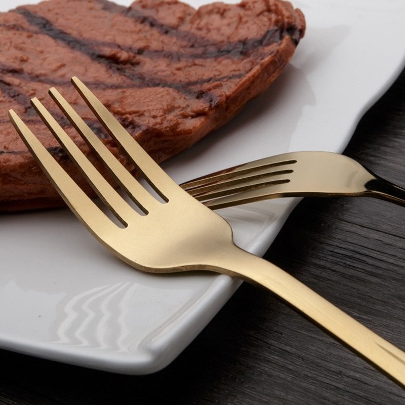 24/30 PCS Western Food Stainless Steel Cutlery Set Gold-plated Magic Cutlery Spoon/Fork/Knife Kit Dinnerware Sets