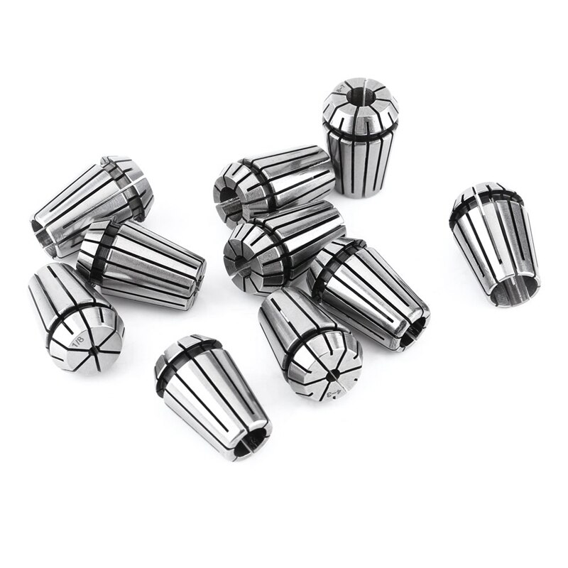 10Pcs ER20 Precision Spring Collet Set CNC Milling Lathe Tool ER20 Spring Collet Chuck