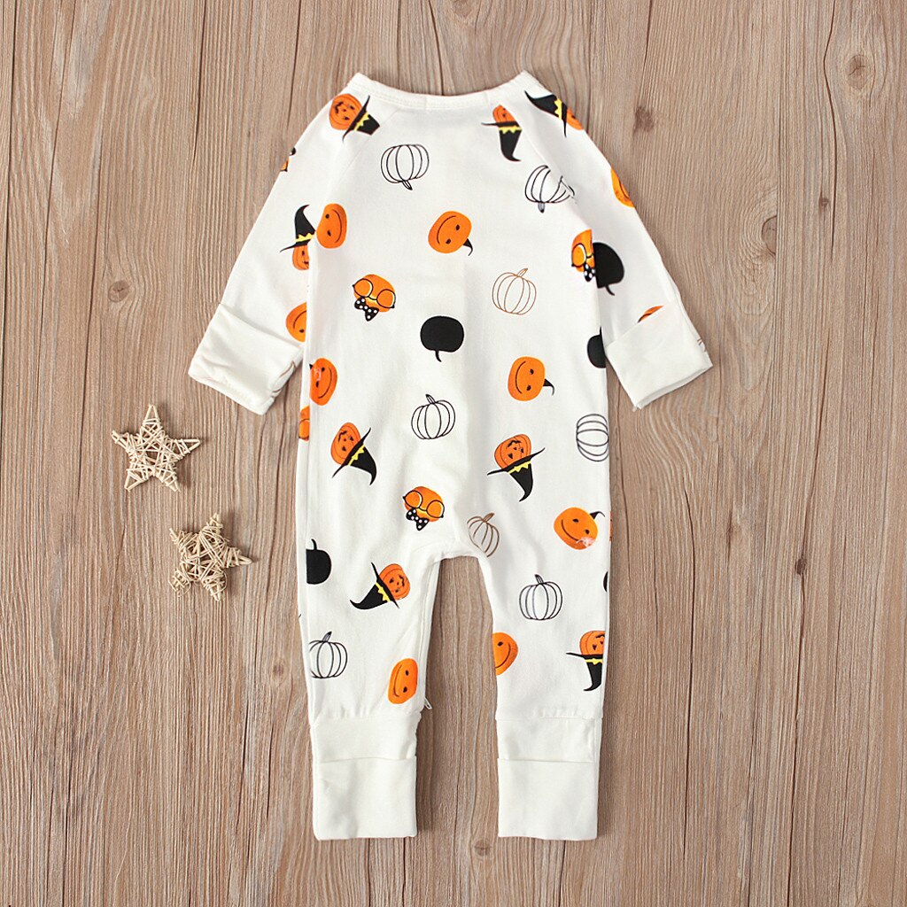Baby Romper Baby Kleding Для Новорожденных Mode Herfst Meisjes Jongens Leuke Halloween Pompoen Cartoon Print Jumpsuit Outfits