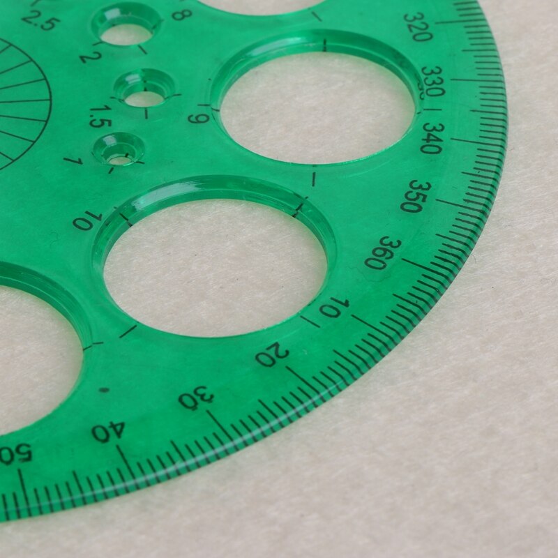 360 Degree Protractor All Round Ruler Template Circle School Drafting Supplies