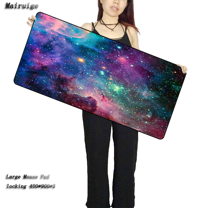 Mairuige Purple Space gaming mouse pad Rubber Computer large mouse pads Laptop Keyboard mat for League of Legends