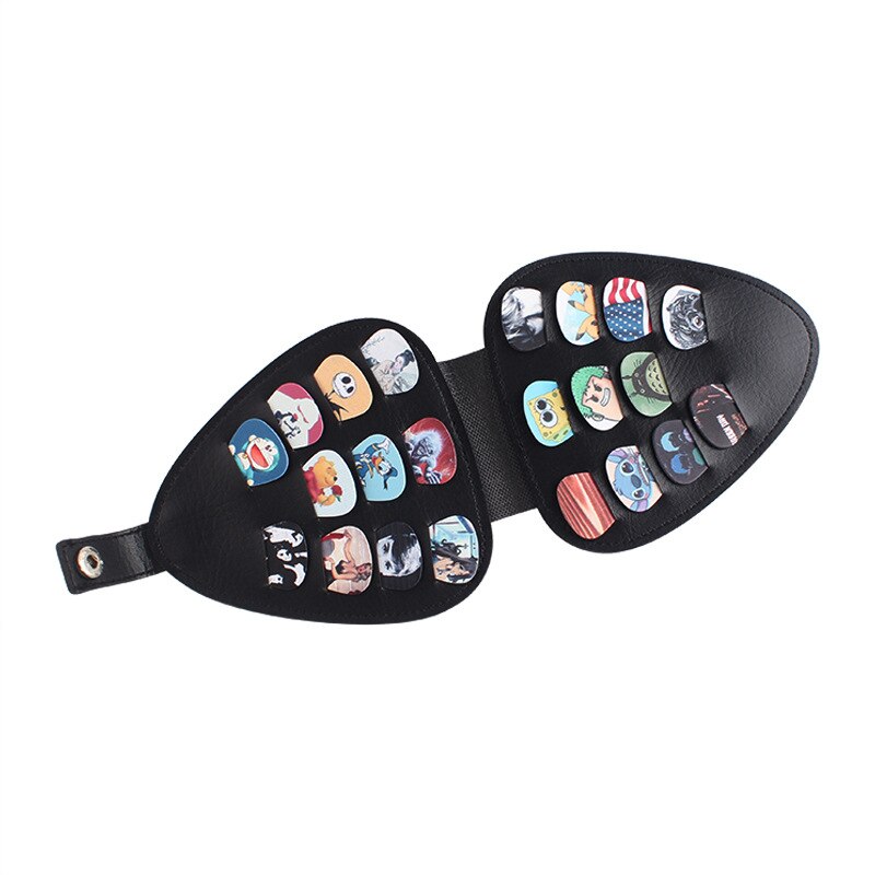 Leather Paddles Plectrum Bags Package Case Holder For Guitar Bass Picks Guitar sweep-dial Parts