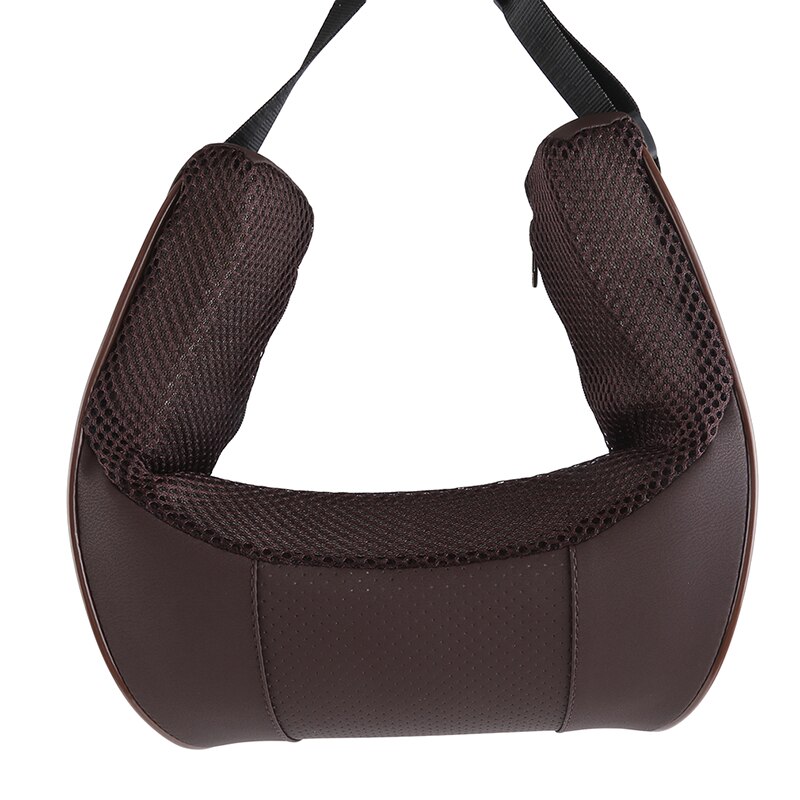 PU Leather Auto Car Neck Pillow Memory Foam car pillow Neck Rest Seat Headrest Cushion Pad: breathable coffee