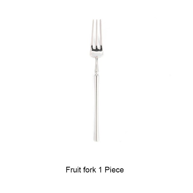 304 spiegel roestvrij staal dinermes vork lepel servies set luxe bestek zilverwerk steak koffie dessert fruit servies: Oranje