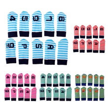 10 Pieces Knitted Golf Iron Head Cover Set Club Putter Headcovers