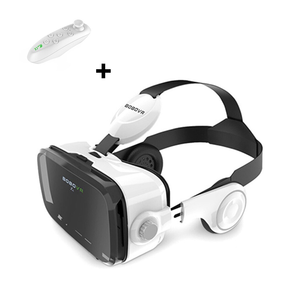 VR PARK 3D VR lunettes grand Angle plein écran réalité virtuelle pour Smartphone Android IOS lunettes Len avec contrôle Bluetooth: White handle